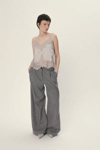 Underlayer Lace Top - Pearl Grey