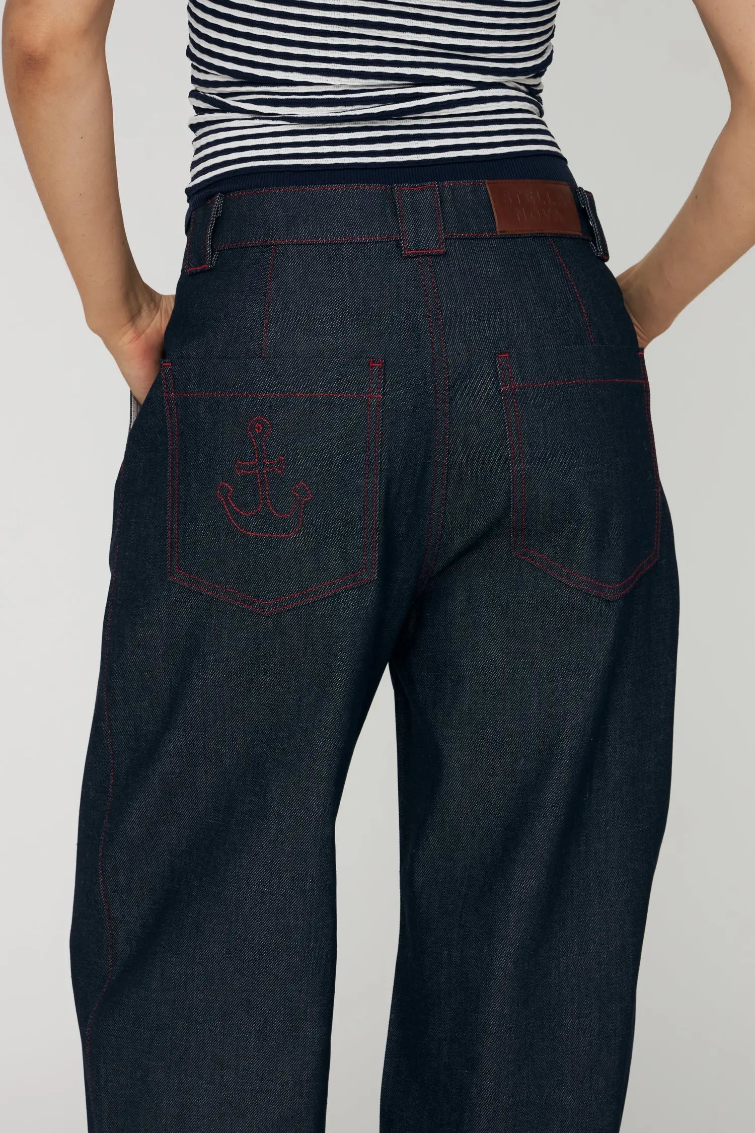 Stella Nova Unwashed Denim Scallop Pants Pants 333 Raw Denim