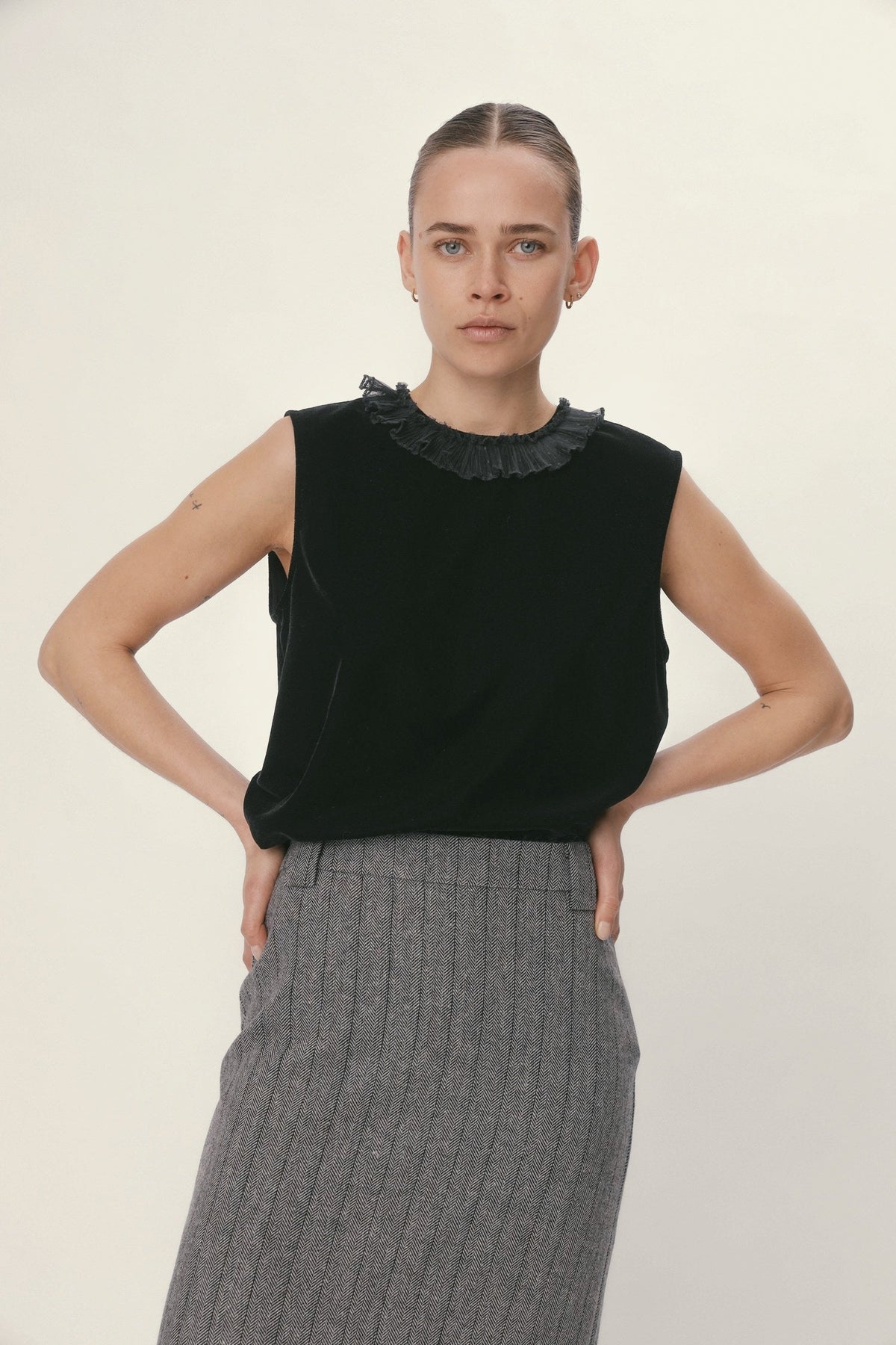 Stella Nova Velvet Top Top 999 Black