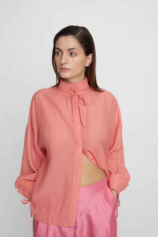 Stella Nova Volume shirt with tiebow Shirt 150 Kiss Rose