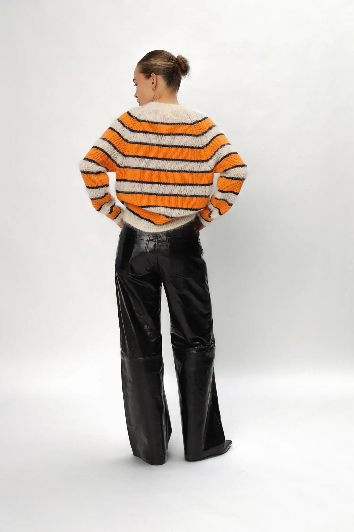 Stella Nova Wool Mix Mohair Sweater Coatigan 748 Bright Orange
