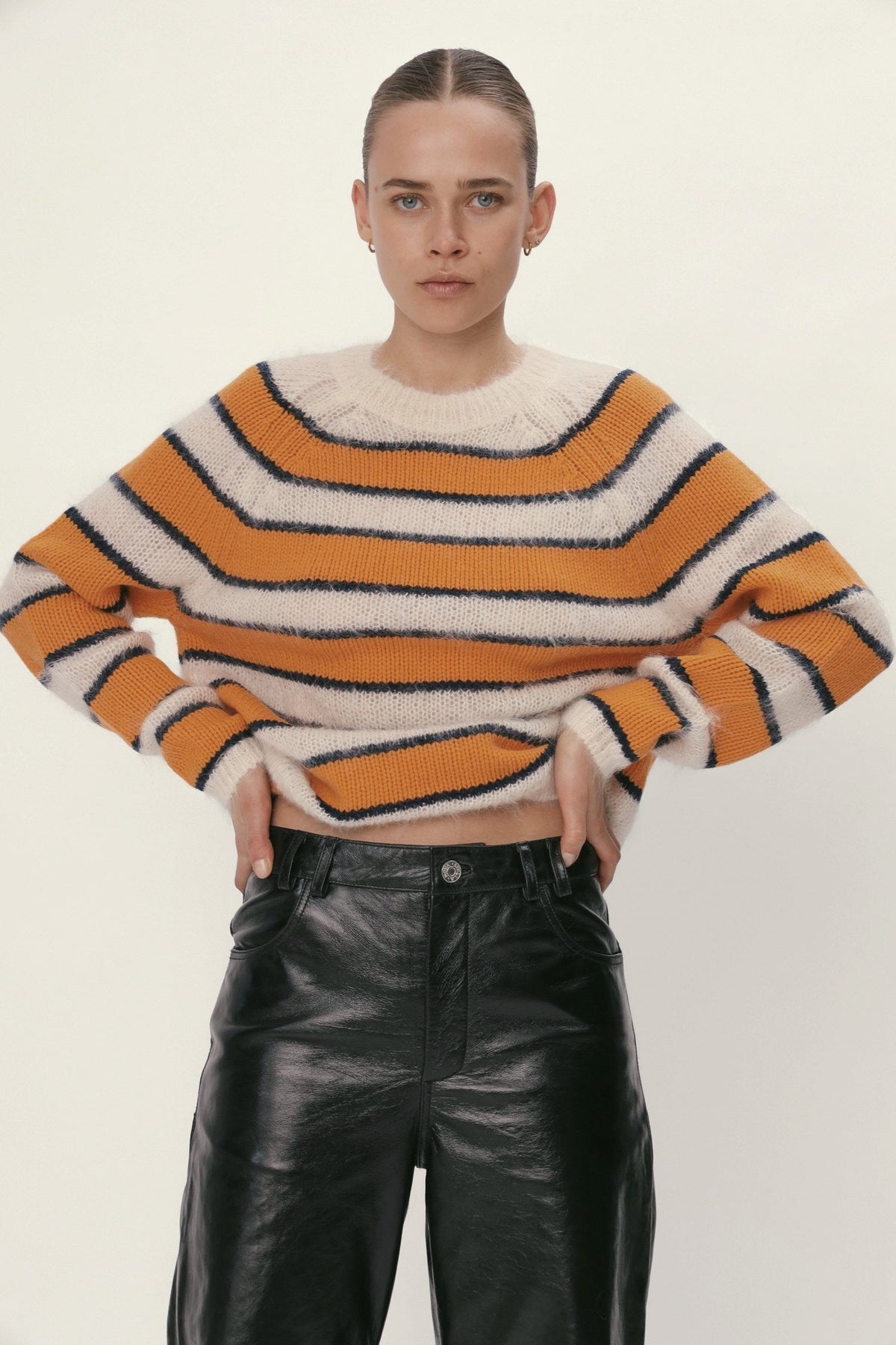 Stella Nova Wool Mix Mohair Sweater Sweater 748 Bright Orange