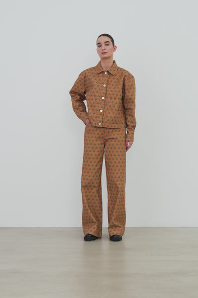 Stella Nova Printed Canvas Shirt Shirt 167 Simple Flowers