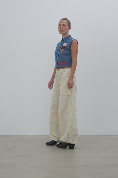 Stella Nova Out Of Office Embroidered Top Top 316 Summer Blue