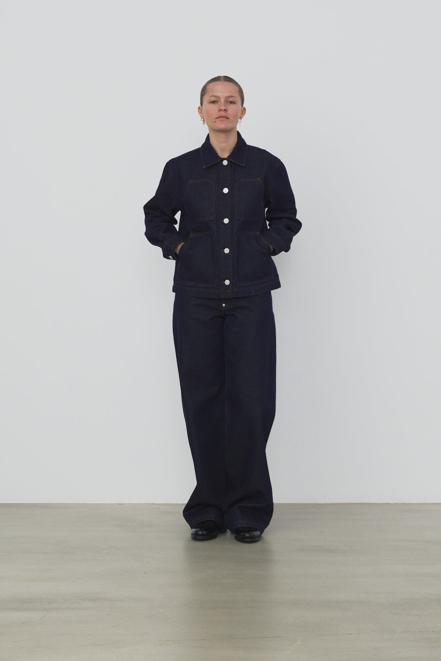 Stella Nova Lurex Denim Shirt Shirt 295 Blue Lurex