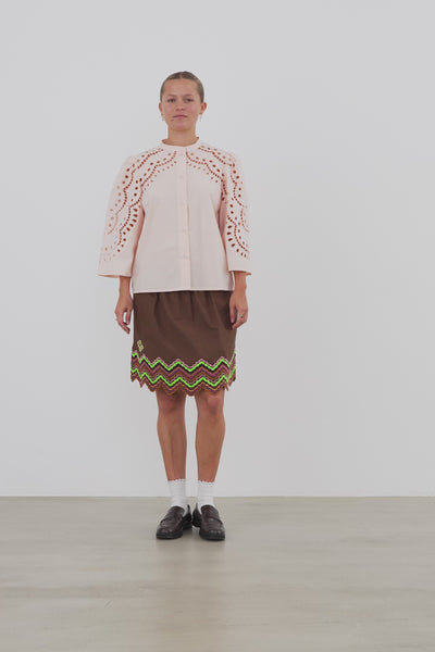 Stella Nova Embroidery Anglaise Shirt Shirt 026 Soft Powder