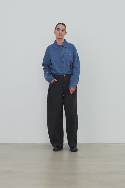 Stella Nova Barrel Fit Jeans Pants 993 Almost black