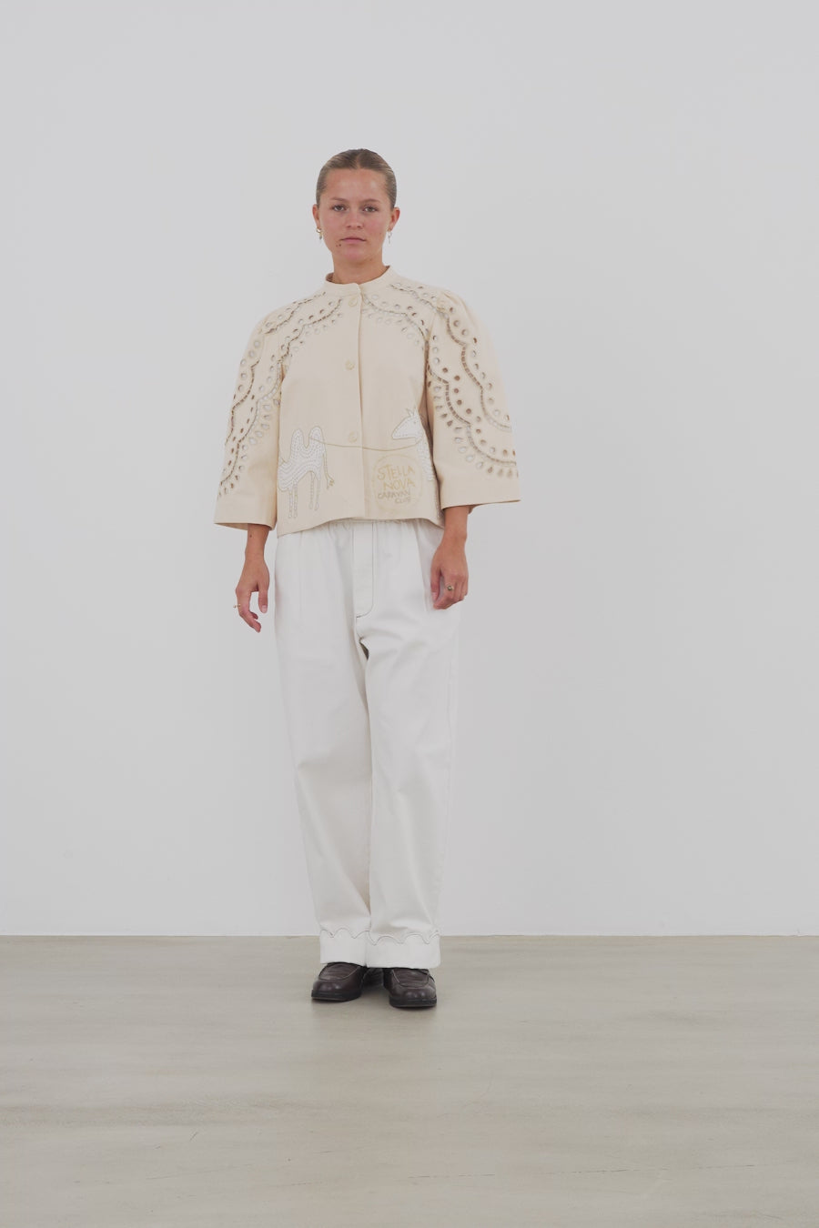 Stella Nova Embroidery Anglaise Jacket Jacket 036 Creme Tones