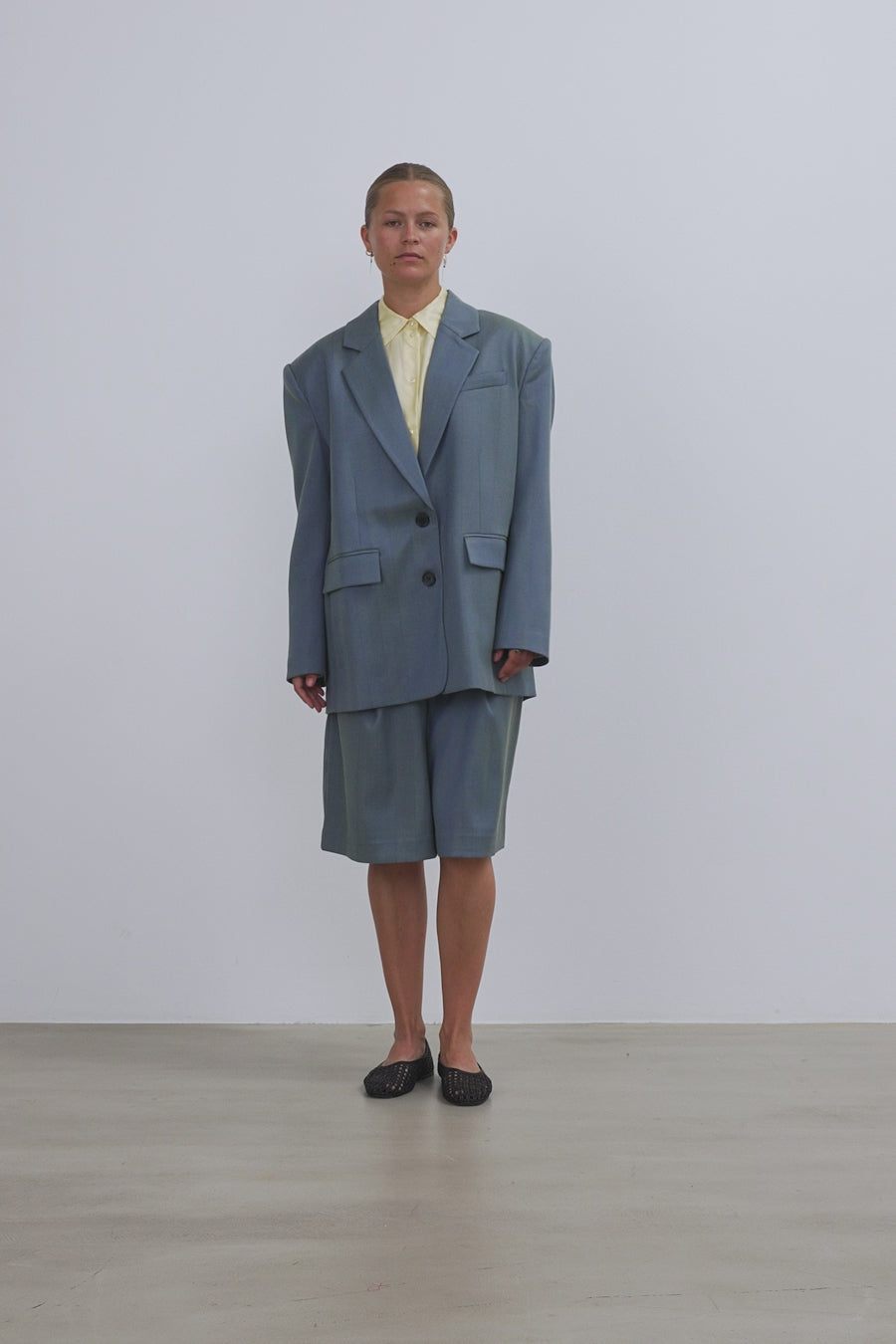 Stella Nova Herringbone Blazer Blazer 218 Aqua Green