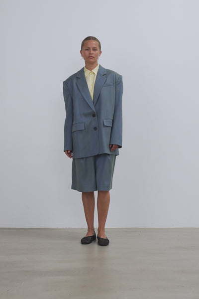 Stella Nova Herringbone Blazer Blazer 218 Aqua Green