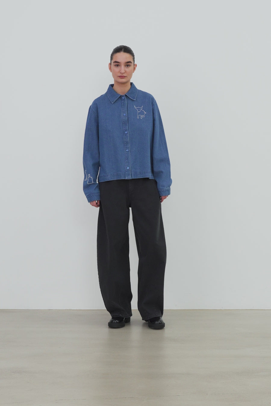Stella Nova Denim Shirt with Artwork Shirt 305 Denim Blue