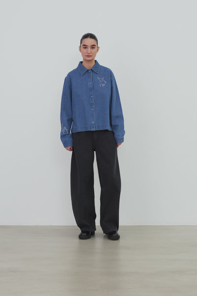 Stella Nova Denim Shirt with Artwork Shirt 305 Denim Blue