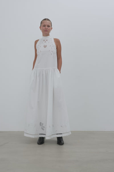 Stella Nova Embroidery Anglaise Sleeveless Maxi Dress Dress 010 Off white