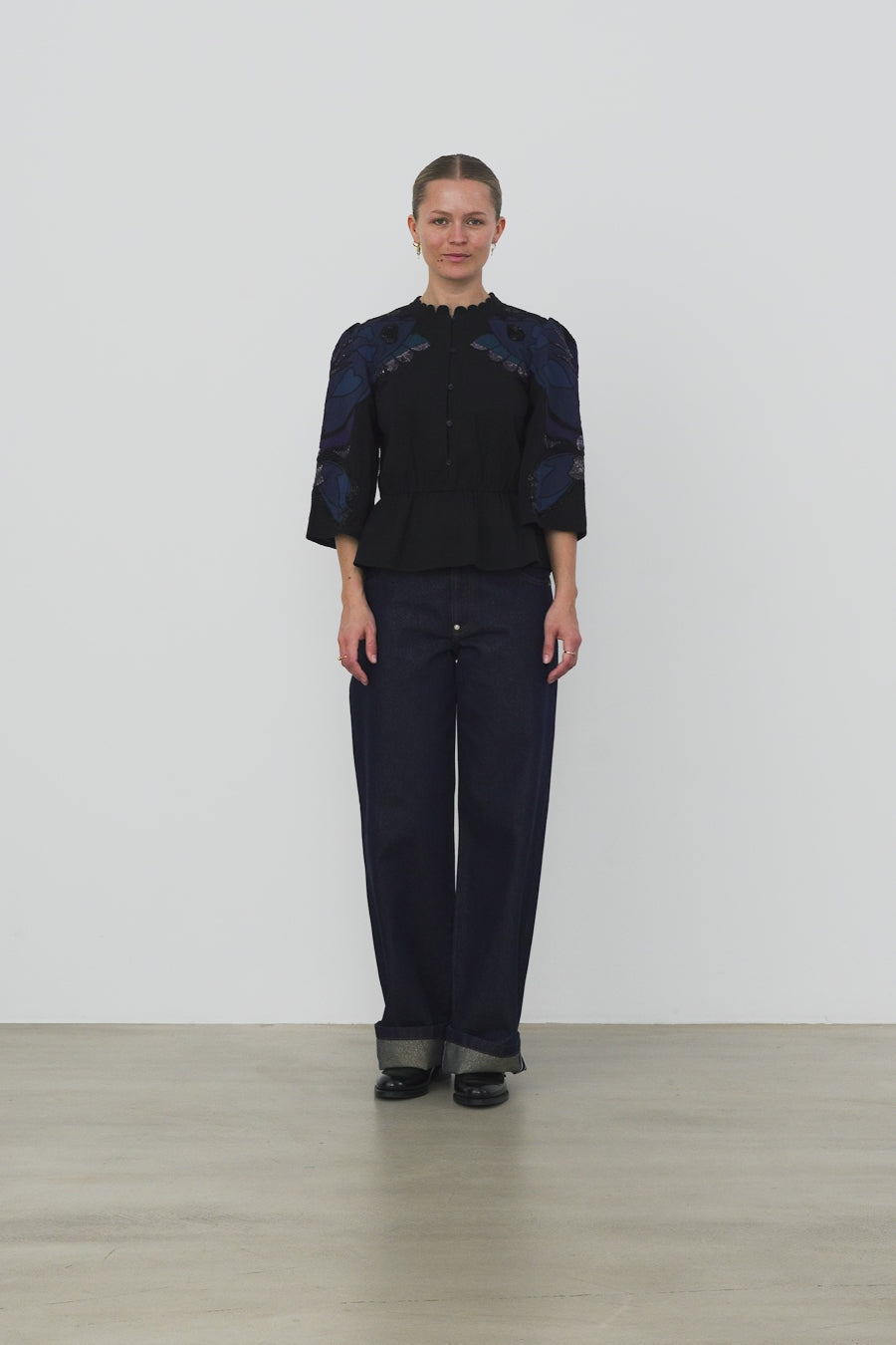 Stella Nova Butterfly Top Top 324 Dark Ocean Black