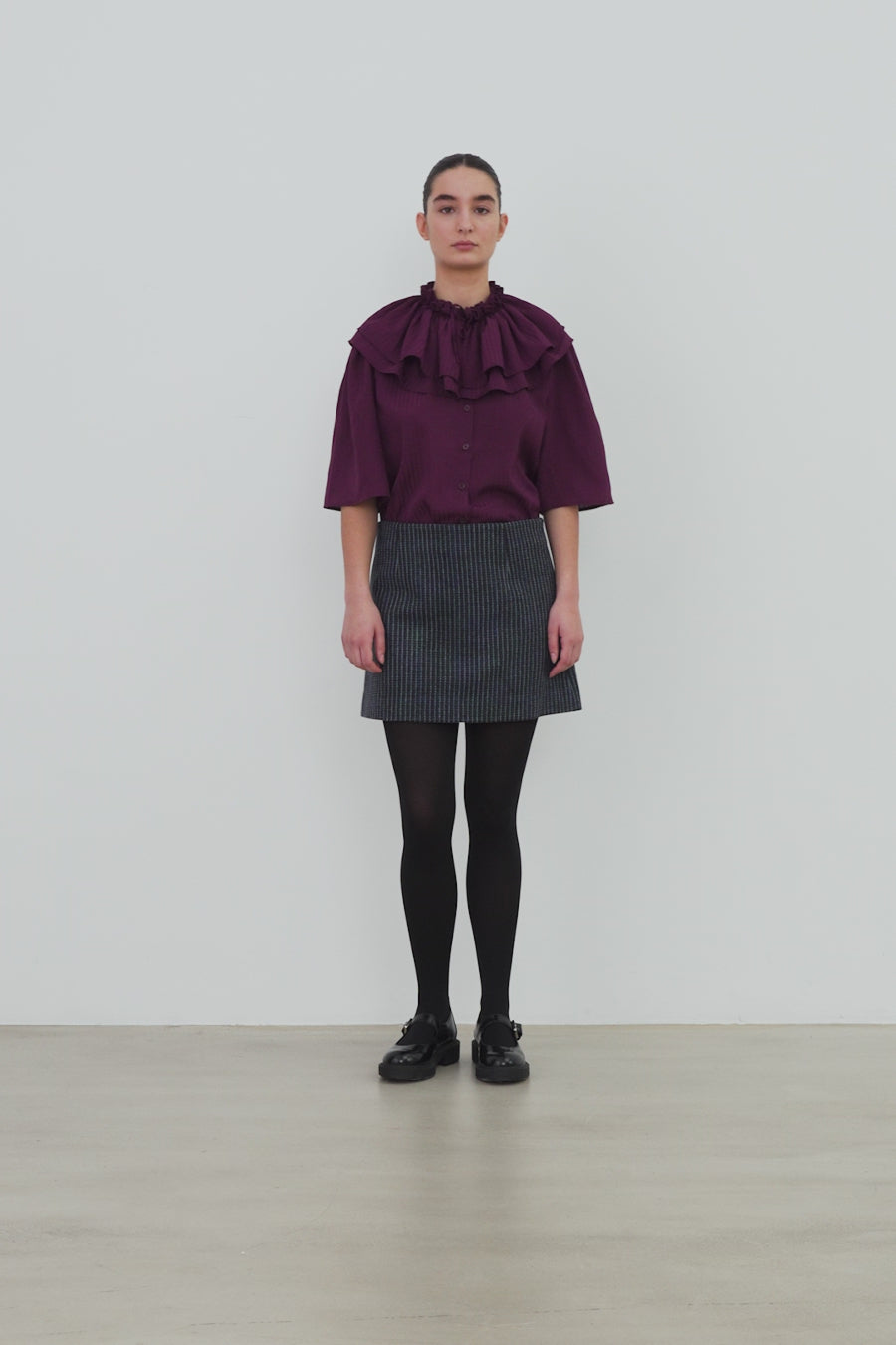 Stella Nova Checked Micro Skirt Skirt 416 Blue Checks