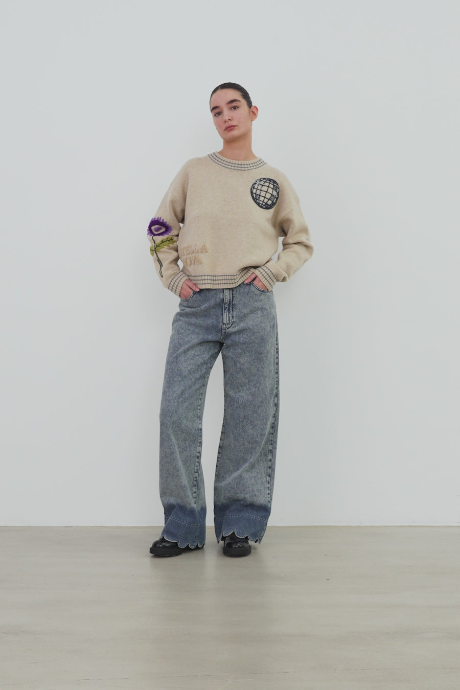 Stella Nova Scallop Edge Pants Pants 305 Denim Blue