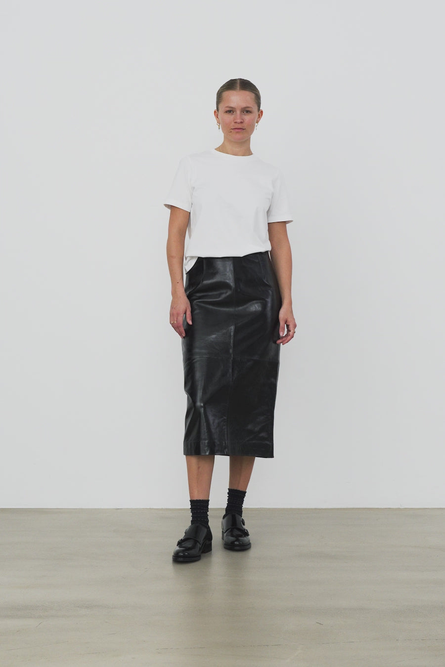 Stella Nova Patent Leather Pencil Skirt Skirt 999 Black