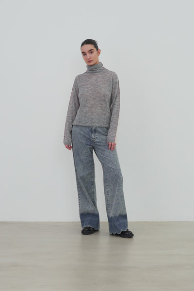 Stella Nova Alpaca Turtleneck Sweater 558 Pale Pink