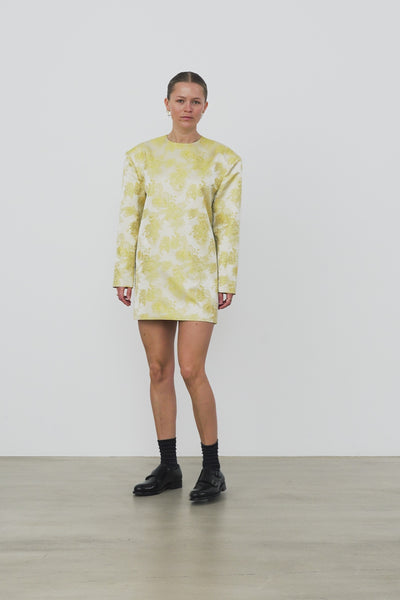 Stella Nova Jacquard Mini Dress Dress 145 Yellow Tones