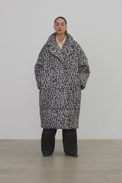 Stella Nova Oversized padded Coat Coat 081 Leopard