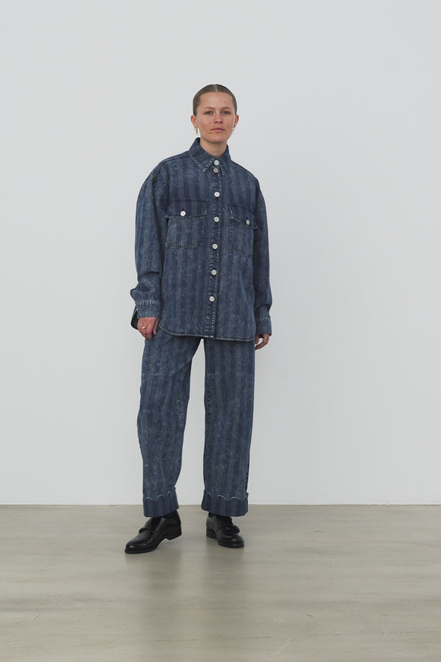 Stella Nova Striped Washed Oversized Shirt Shirt 239 Soft Stripes