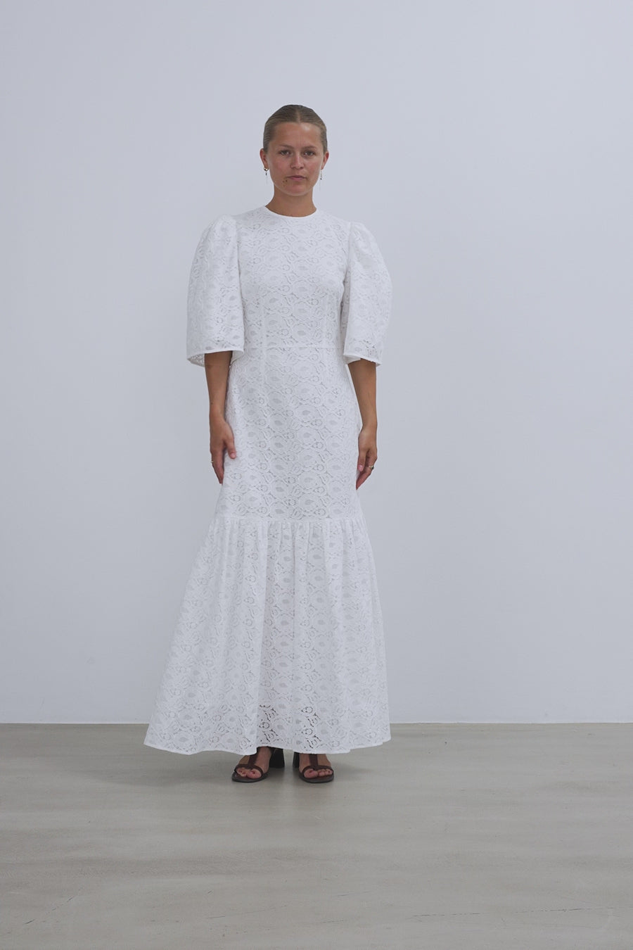 Stella Nova Cotton Lace Maxi Dress Dress 001 White