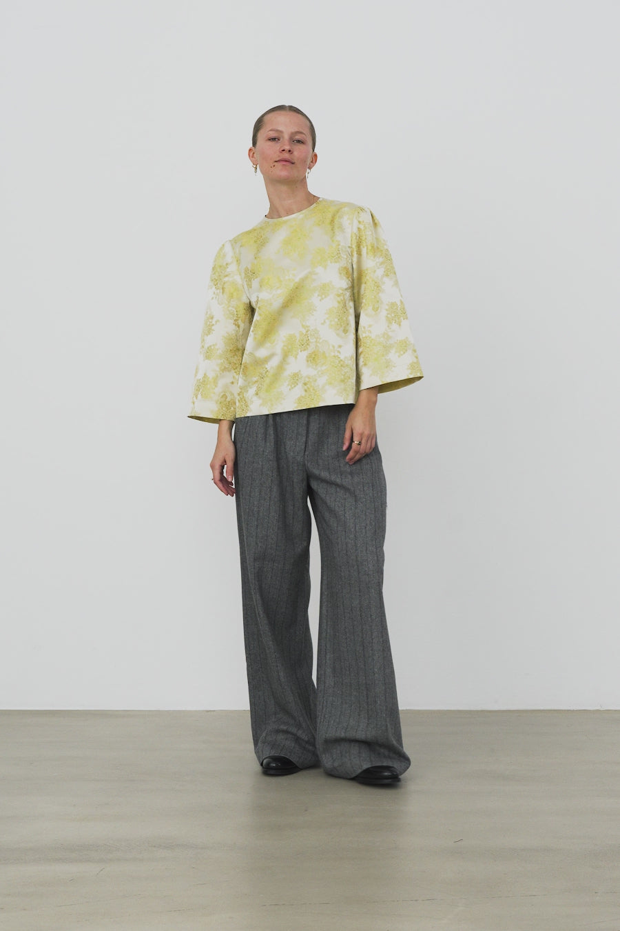 Stella Nova Jacquard Woven Blouse Blouse 145 Yellow Tones