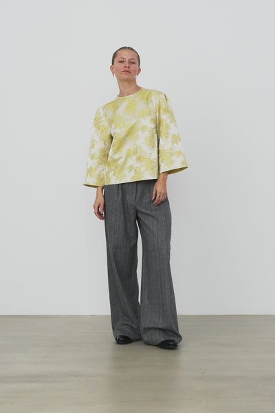 Stella Nova Jacquard Woven Blouse Blouse 145 Yellow Tones