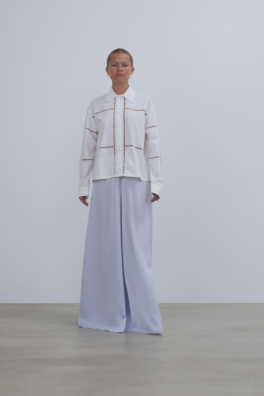 Stella Nova Wide Shirt with Artworks Shirt 001 White