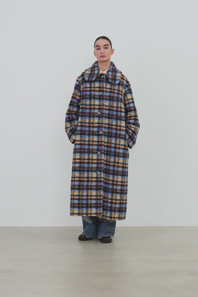Stella Nova Long Wool Checked Coat Coat 430 Multi Checks